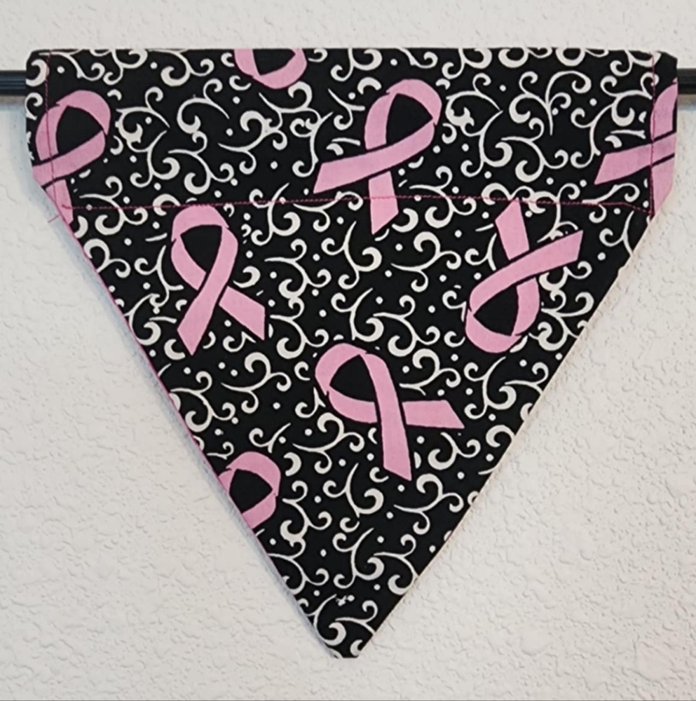 SMALL Black Cancer Awareness Ribbon Dog Bandana